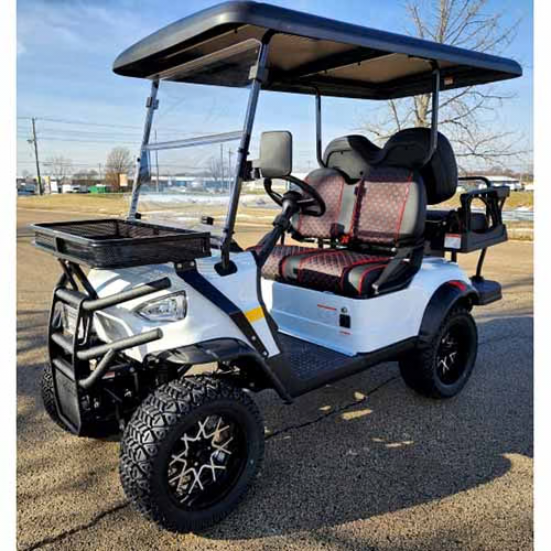 48V Electric Golf Cart – Renegade UTV Edition, 4-Seater Lifted Golf Utility Vehicle | 25 MPH, 5000W Motor, Aluminum Wheels – White